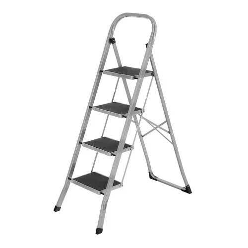 Стремянка стальная СИБРТЕХ широкие ступени с полимерным покрытием, 4 ступени