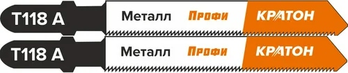 Пилка лобзиковая по металлу Кратон PROFESSIONAL T118 A (набор 2 шт.)