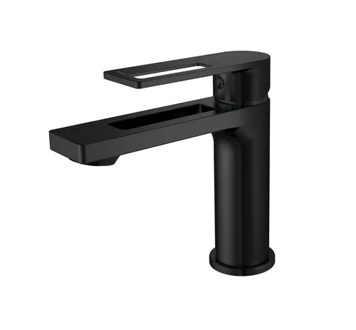 Смеситель для умывальника I-TECH, ARIES 10, однорычажный, черный, шпилька