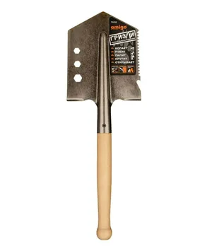 Лопата саперная Amigo Grande Compact дер. черенок, 150х200х460мм.