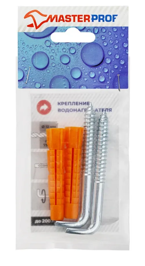 Набор для крепления водонагревателя универсальный 200 л (шуруп - костыль 10 х 100, 2 шт.), MP