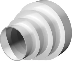 Соединитель центральный универ круглых воздуховодов пластик D150/125/100/80