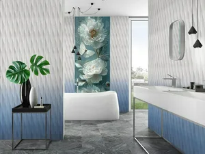 Панель ПВХ пластик Дискавери цифровая печать Цветочное кружево (1компл=4шт) 2700х250х8мм