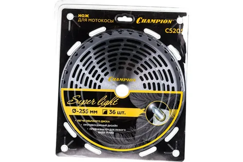 Диск к триммеру Champion Super Light (255 x 25,4 мм), 36 зубьев