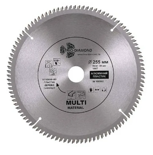 Диск пильный по мультиматериалам TRIO-DIAMOND 255*30*100Т