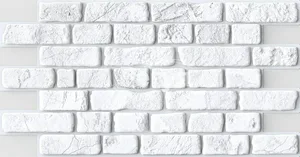 Панель ПВХ Кирпич Ретро белый 960*480мм