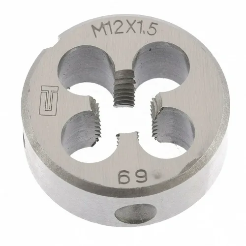 Плашка СИБРТЕХ, 12 х 1,5мм, метрическая, инструментальная сталь