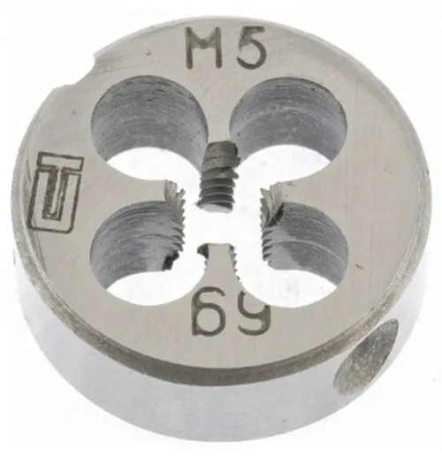 Плашка СИБРТЕХ, 5х0,8мм, метрическая, инструментальная сталь