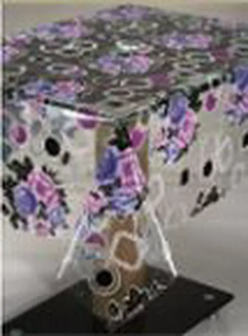 Клеенка MIRAGE прозрачная с печатью (H212C)  1,37*25м 