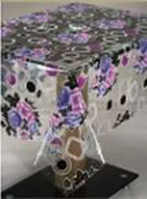 Клеенка MIRAGE прозрачная с печатью (H212C)  1,37*25м 