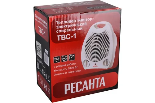 Тепловентилятор РЕСАНТА ТВС-1, 2 кВт