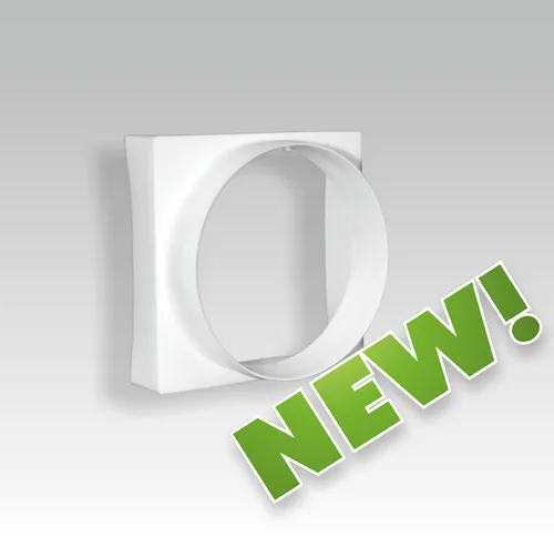 Соединитель квадрата 100х100 с круглым воздуховодом пластик D100 ЭРА