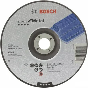 Диск шлифовальный BOSCH, 180x8мм, металл
