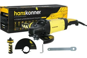 Машина шлифовальная угловая Hanskonner HAG24230ECH 230мм, 2400Вт,6500 об/мин,плавн.пуск,трехпоз.рук