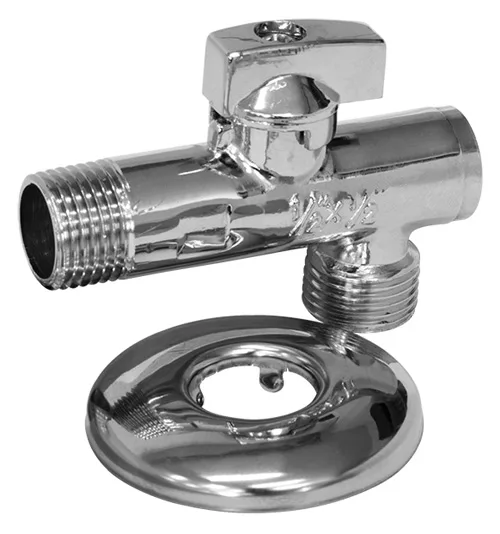 Кран шаровой угловой с фильтром и обр. клапаном I-TECH MM (НР-НР) 1/2x3/4", хром