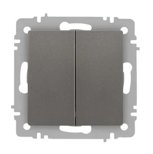 Выключатель ЭРА Intro Accent 6-104-09, 2 кл, механизм, титан