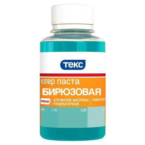 Паста колеровочная ТЕКС, бирюзовая, 0,1л