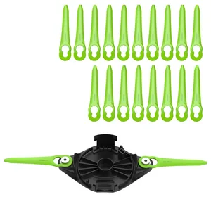 Нож пластиковый 20 шт с диском для двухсторонней установки для триммера Greenworks (2113207 и 2113507)