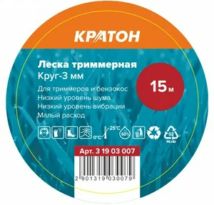 Леска триммерная Кратон Круг-3мм