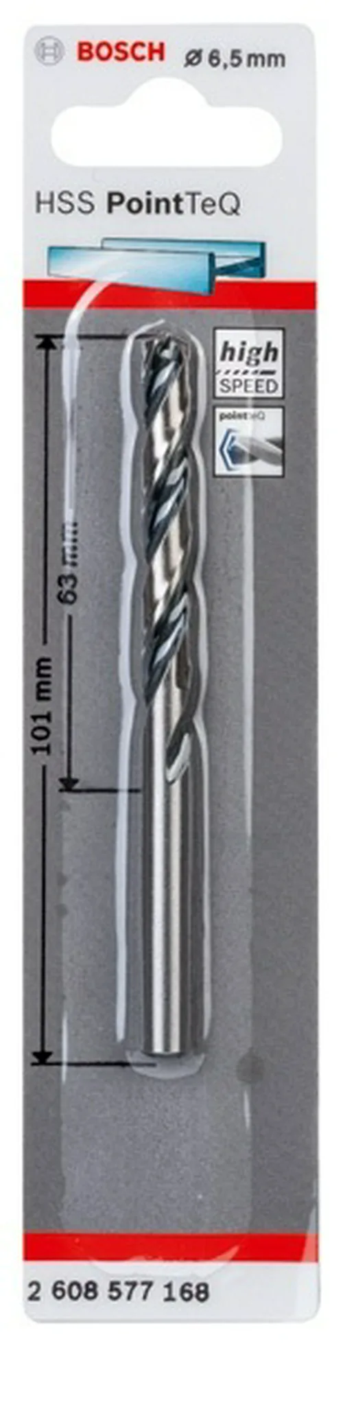 Сверло по металлу спиральное BOSCH  PointTec 6,5mm