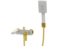 Смеситель для ванны I-TECH, CAPELLA 20, однорычажный, белый/золото