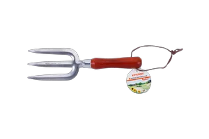 Вилка посадочная из нержавеющей стали с деревянной рукояткой Кратон 300 мм