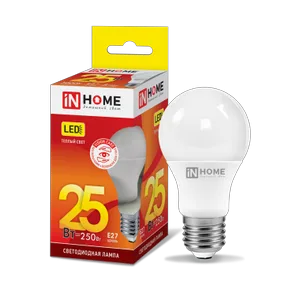 Лампа светодиодная LED-A65-VC 25Вт 230В Е27 3000К 2250Лм IN HOME