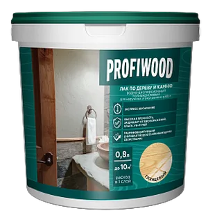 Лак ВД Profiwood, по дереву и камню, глянцевый, 0,9кг