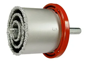 Набор коронок MATRIX по керамич. плитке, 33-53-67-73-83 мм + напил., в пласт.боксе, 6-гран.хвост