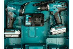 Дрель-шуруповерт аккум MAKITA DF457DWLE 18В,2х1.5АчLi-ion,БЗП-13мм чем,фонарь,G-серия