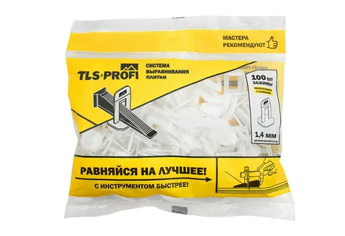 Зажим TLS для системы выравнивания плитки, 1мм, 100 шт.