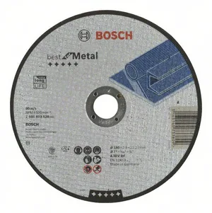 Диск отрезной по металлу BOSCH, 180x2,5мм прямой