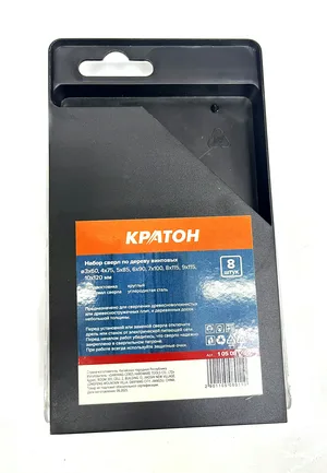 Набор винтовых сверл по дереву Кратон (3,4,5,6,7,8,9,10 мм) 8 шт.