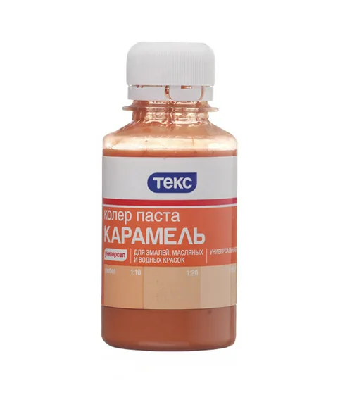 Паста колеровочная ТЕКС, карамель, 0,1л