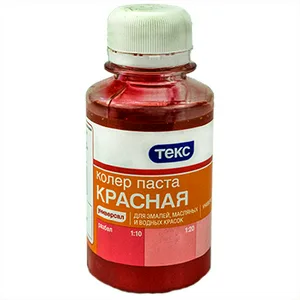 Паста колеровочная ТЕКС, красная, 0,1л