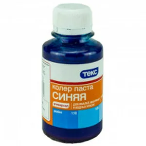 Паста колеровочная ТЕКС, синяя, 0,1л