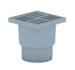 Трап вертикальный АНИ с сухим затвором с решеткой из нержавеющей стали 150х150, выпуск 110, TQ1212