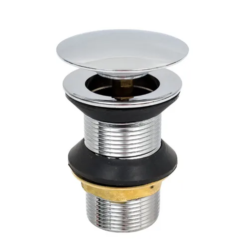 Выпуск (донный клапан) для умывальника 1.1/4", клик-клак без перелива (круг),SS 201